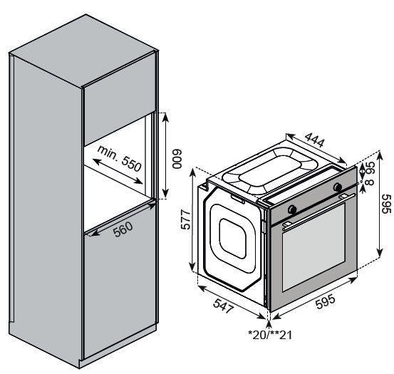 Схема встраивания Kuppersberg HF 609 BX